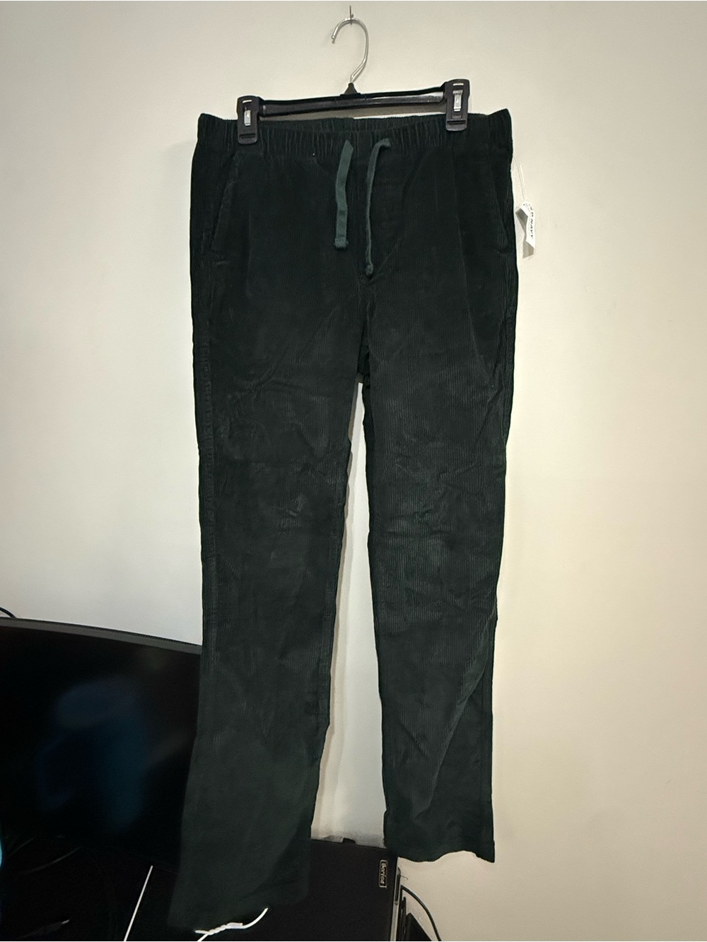 Old Navy Men's Forest Green Corduroy Drawstring Pants
